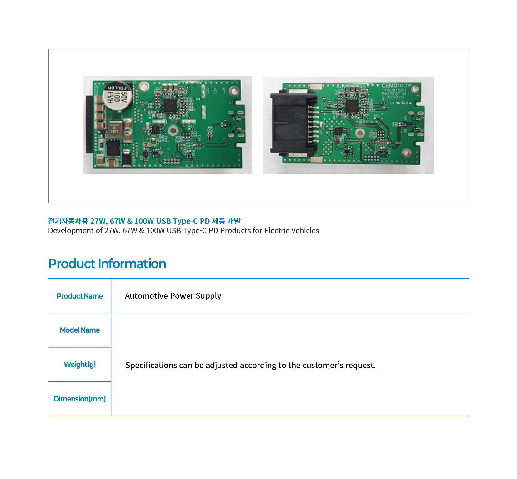 Automotive Power Supply Unit